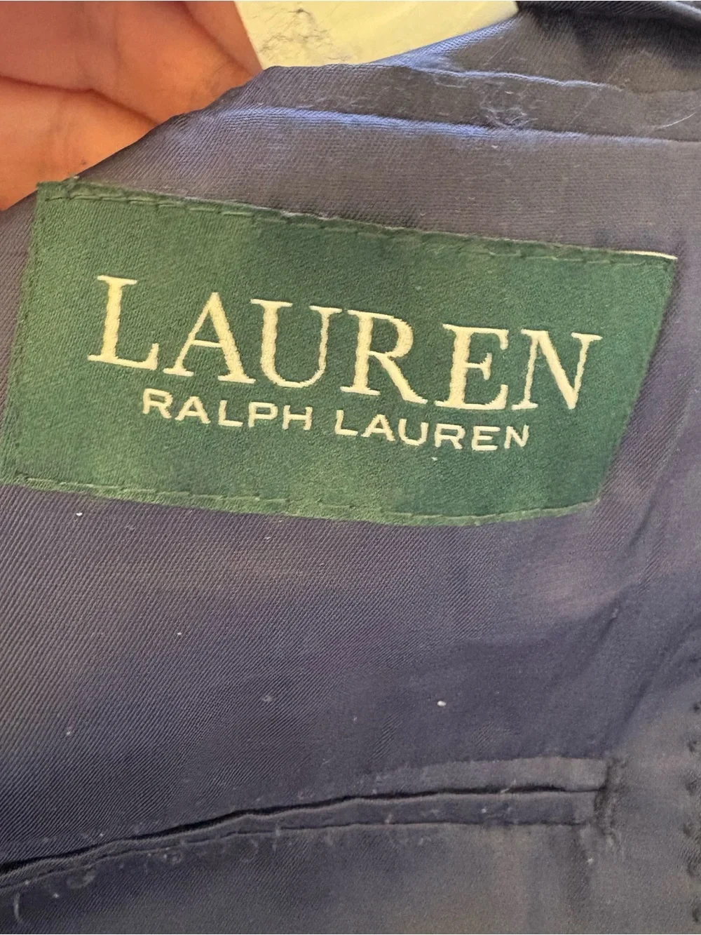 Lauren Ralph Lauren Men’s 50R Blue Plaid 100% Wool Blazer Jacket Sport Coat